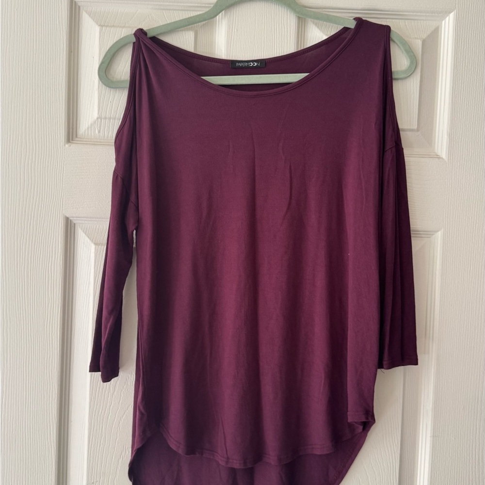 Papermoon Deep Wine Long Sleeve Top